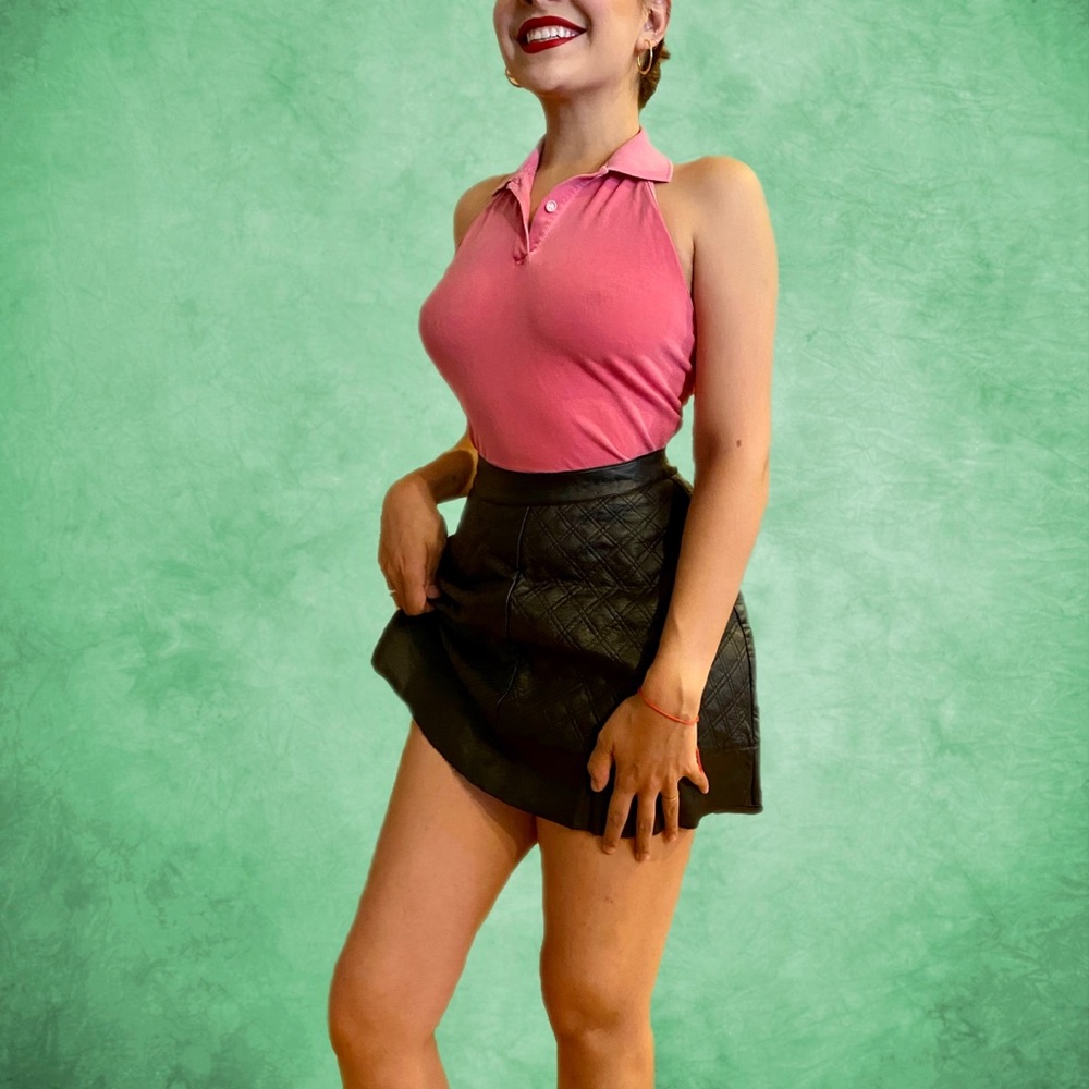 BACKLESS Haltered Polo Shirt